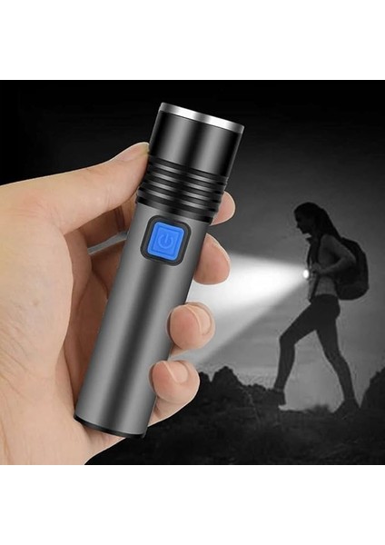 HT-015 Mini Profesyonel Ultra Güçlü T6 LED Zoom Lu El Feneri