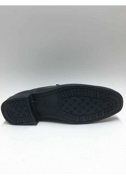 Hakiki Deri Bağcıksız Topuklu Esnek Kauçuk Taban Siyah Renk Kışlık Erkek Ayakkabı C-45251698HSA fırsatları