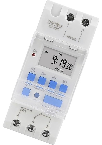 Haftalık Zamanlayıcı Anahtarı 12V Dc 16A Geri Sayım Fonksiyonlu LCD Ekran Çıkarılabilir Pil modelleri