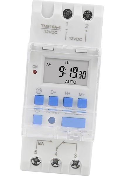 Haftalık Zamanlayıcı Anahtarı 12V Dc 16A Geri Sayım Fonksiyonlu LCD Ekran Çıkarılabilir Pil indirimleri