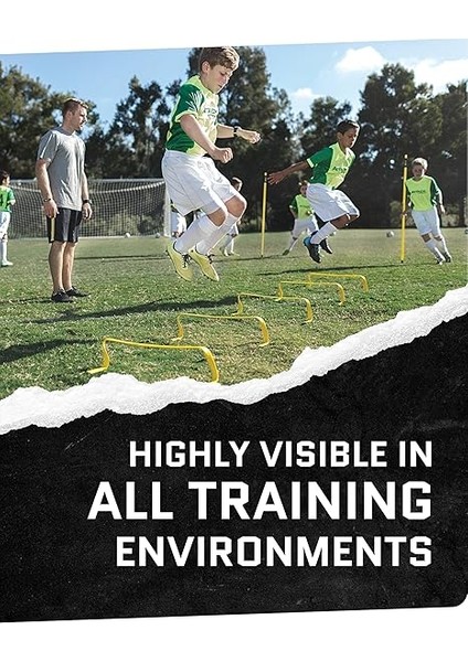 6x Ultra Dayanıklı Çeviklik Engelleri - Her Seviyedeki Atletler Için, 6'lı Paket 6 Inç Yüksekliğinde Engeller, Parlak Sarı Renk, Dayanıklı, Kompozit Malzemelerden Üretilmiştir, Kurulumu ve indirimleri