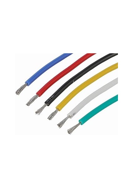 20 Awg (0,81 Mm) Elektrik Teli Kiti, Renkli Tel 0,52 Mm² Esnek Silikon Tel (6 Farklı Renkli 7 M Makara) 600 V Yalıtımlı Tel Yüksek Sıcaklık Direnci fiyatları