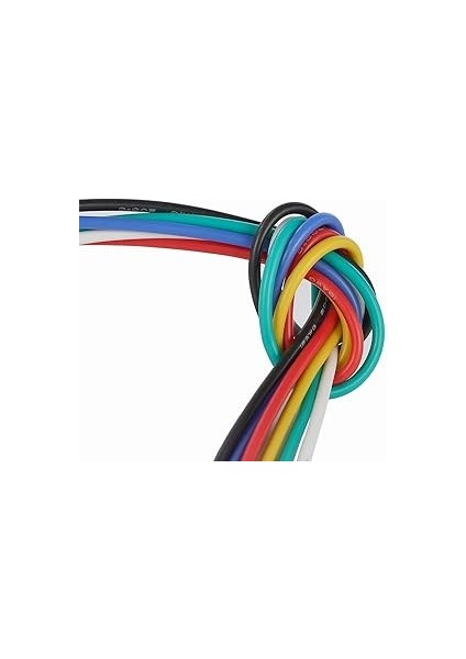 20 Awg (0,81 Mm) Elektrik Teli Kiti, Renkli Tel 0,52 Mm² Esnek Silikon Tel (6 Farklı Renkli 7 M Makara) 600 V Yalıtımlı Tel Yüksek Sıcaklık Direnci fırsatları