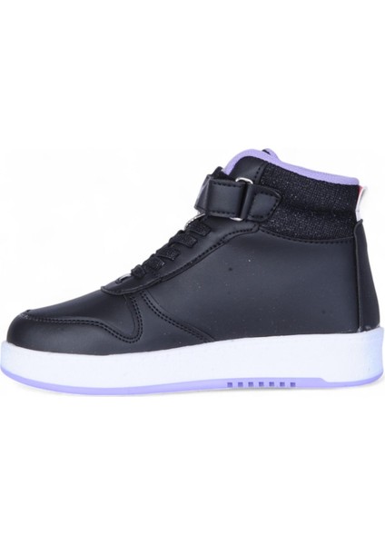 4444 Siyah Cırtlı Boğazlı Kız Çocuk Spor Ayakkabı modelleri