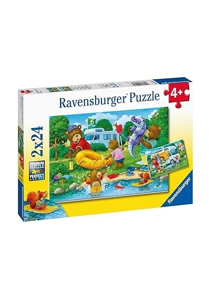 2X24 Parçalı Puzzle Ayı Ailesi Kampta fırsatları