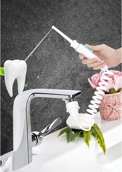 2 Başlıklı Musluk Ağız Duşu Şarj Hazne Pil Derdi Yok 3 Kademe Evrensel Musluk Uyumu Kolay Kurulum fırsatları