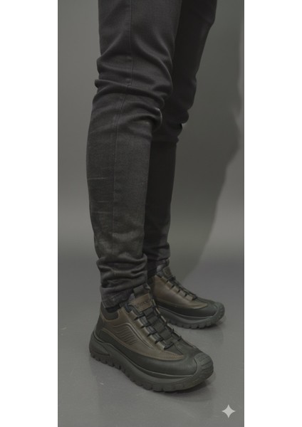 Lastik Bağlı Kanat Baskı Model Kısa Boğazlı Erkek Bot M434