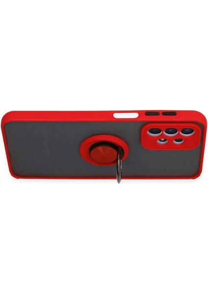 Samsung Galaxy A23 4g Kılıf Montreal Yüzüklü Silikon Kapak - Kırmızı modelleri