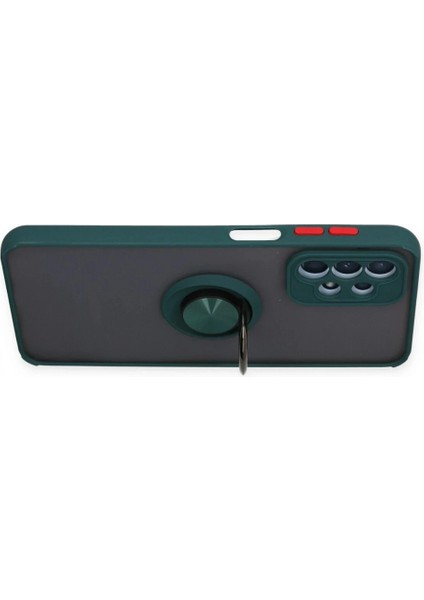 Samsung Galaxy A23 4g Kılıf Montreal Yüzüklü Silikon Kapak - Yeşil modelleri