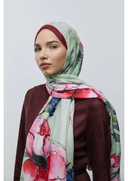 Nileya Desen Pamuk Şal - Bordo modelleri