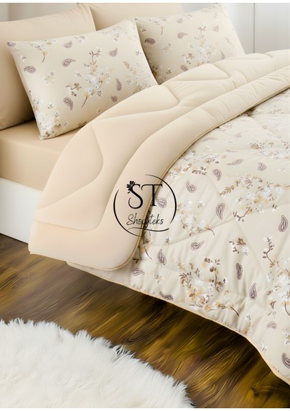 Çift Kişilik Çiçekli Welsoft Uyku Seti Çift Taraflı 195X215 (Polarlı)