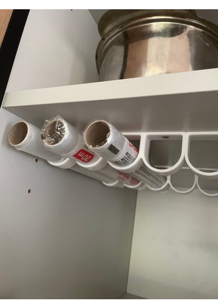 Mutfak Rulo Tutucu 4 Gözlü ( Pişirme Kağıdı - Alüminyum Folyo Vs Rulolarınızı Düzenler) 1 Adet fırsatları