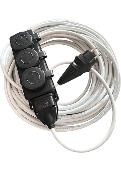 Grup PRIZ%100 Bakır Kablo 3x1.5mm Uzatma Kablosu (Beyaz, 10 Metre) fiyatları