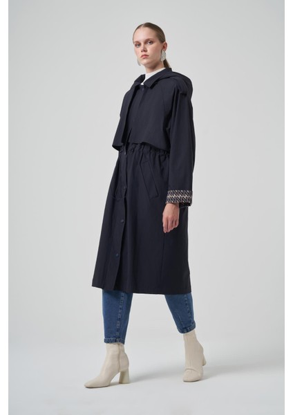 6033 Trençkot Kap Lacivert