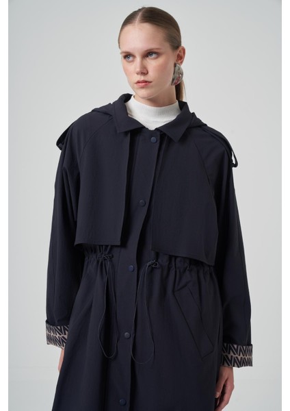 6033 Trençkot Kap Lacivert modelleri