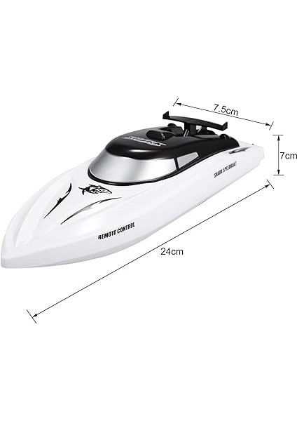 Tekne Uzaktan Kumandalı Tekneler 2.4ghz Rc Tekne Köpekbalığı Oyuncak Hediyesi Çıkarılabilir Köpekbalığı Kabuğu ile Çocuklar Yetişkinler Erkekler Için indirimleri