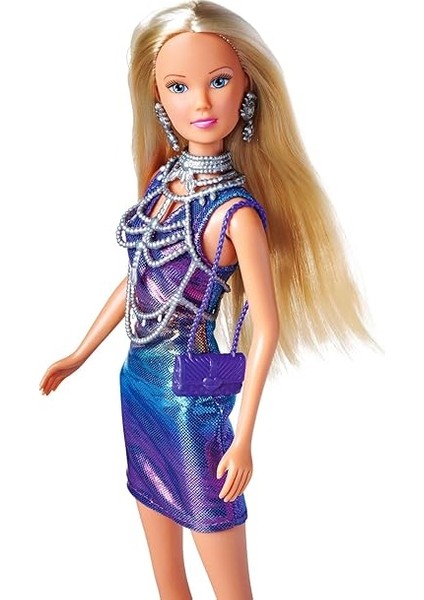 105733663, Steffi Love Super Glam, Özel Vücut Zinciri &amp; Küpe Aksesuarı, Özel Işıltılı Elbise, 29CM fırsatları