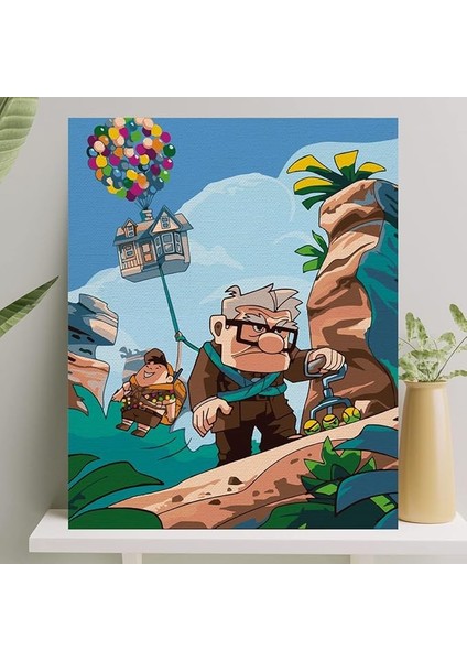 Hobi Sanat Sayılarla Boyama Tuval Seti Fırça Boya Dahil (Çıtalı) 40X50 cm - Up