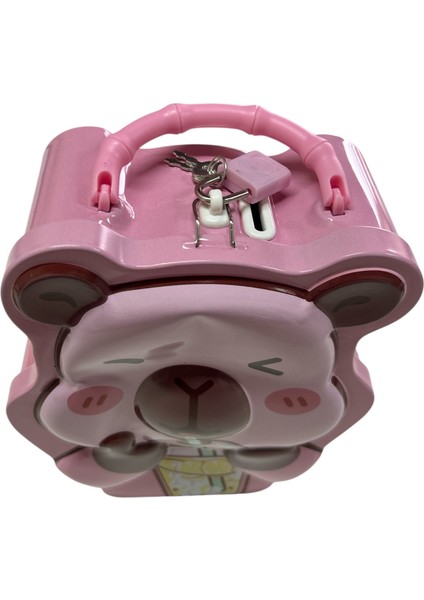 Capybara Desenli Metal Tasarım Kilitli Kumbara – Şık ve Güvenli fırsatları