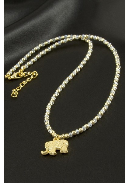 shop Fil Kristal Kolye-Sarı