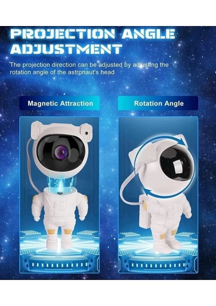 Astronot, Galaksi, Projektör, Uzaktan Kumandalı, Gece Lambası Bwr-47 (4887) fırsatları