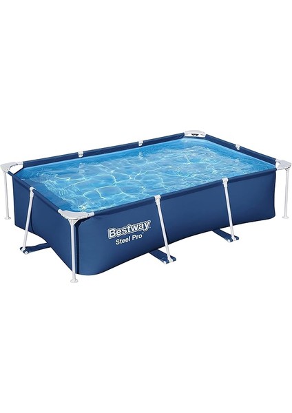 Steel Pro Frame Pool, Pompasız 259 x 170 x 61 Cm, Koyu Mavi, Kare