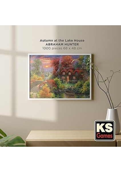 Games 1000 Parça Göl Evinde Sonbahar Puzzle modelleri