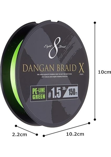 Craft Dangan x Braid Ip Dbx8 Pe 1.5/0.19MM/30LB/13.6KG/150 Metre Yeşil indirimleri