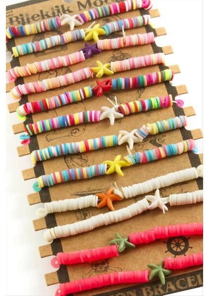 shop Deniz Yıldızı Fimo Boncuk Bileklik-Renkli