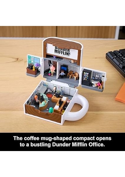 Pocket ve The Office Mini Oyun Seti, 6 Karakter Figürü ve 9 Aksesuar, Koleksiyona Uygun Partnership Oyuncağı, Kupa Bardak Şeklinde, JCC19 fırsatları