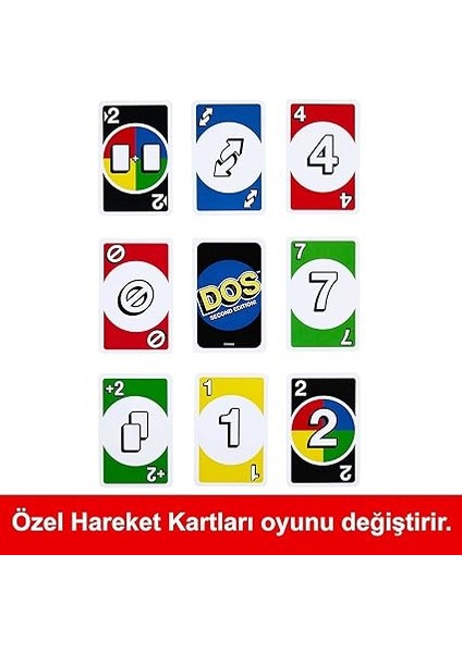 Games Uno Dos Kartlar Çocuklar ve Yetişkinler Için Aile Kart Oyunu Dos™ Ikinci Seri HNN01 indirimleri