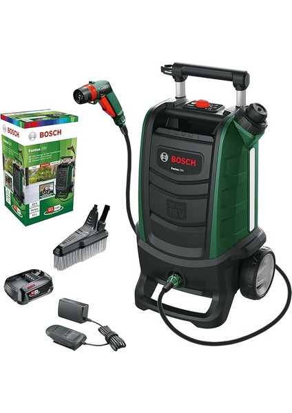 Home And Garden Akülü Basınçlı Dış Mekan Yıkama Cihazı Fontus 18 V (1 Akü, 18 Volt Sistemi, Karton Ambalajda)