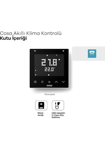 Akıllı Klima Kontrolü V5, Wi-Fi Bağlantılı Oda Termostatı, Mobil Uygulama Kontrollü fırsatları