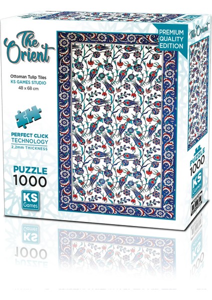 Ottoman Tulip Tiles 1000 Parça Puzzle