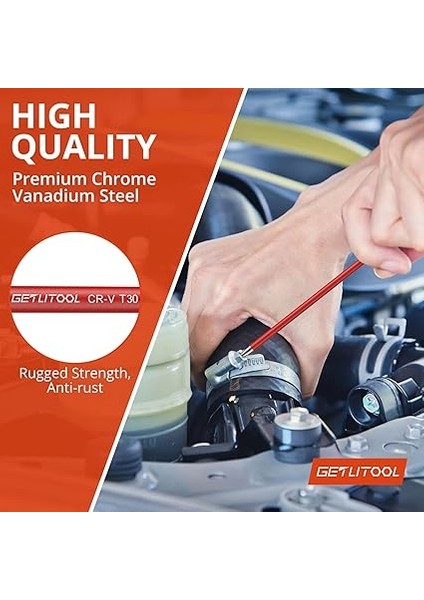 Uzun Alyan Anahtar Seti, 18 Adet Cr-V Metrik Alyan Anahtarı Seti, T Saplı, Top Uçlu Altıgen Anahtar ve Torx Anahtar Seti, Boyut Işaretli ve Bisiklet Tamiri Için Saklama Braketi, Ev Kendin modelleri