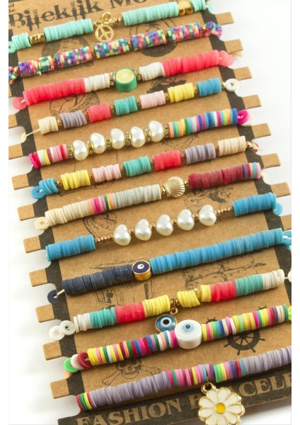 shop Karışık Fimo Boncuk Bileklik-Renkli