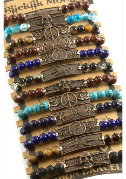 shop Karışık Aparatlı Cam Taş Makrome Örgü Ip Bileklik-Renkli modelleri