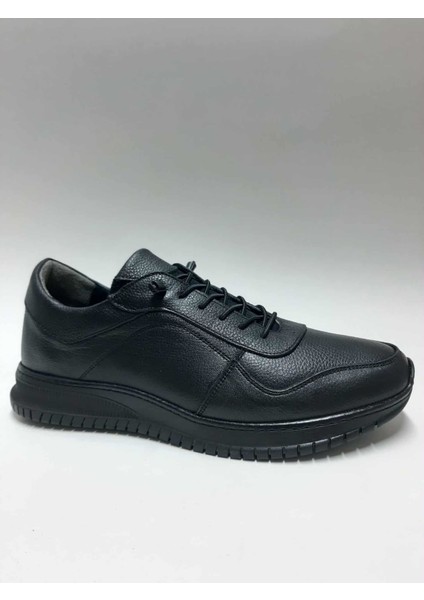 Hakiki Deri Bağcıksız Rahat Siyah Renk Kauçuk Taban Esnek Kışlık Erkek Ayakkabı C-41251565HSA fiyatları