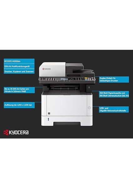 Ecosys M2135DN Çok Fonksiyonlu Siyah &amp; Beyaz Lazer Yazıcı fiyatları