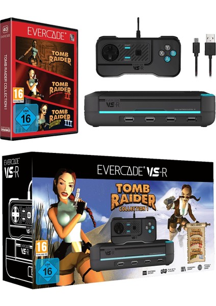 Evercade Vs-R Retro Oyun Konsolu + Tomb Raider 1 Koleksiyonu | 1080P Hdmı, Efsanevi Klasiklerle Modern Oyun Keyfi fiyatları