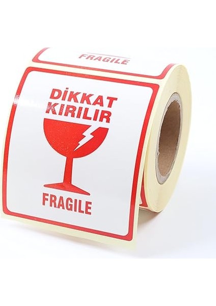 Kırılır Etiketi, Fragile Label 70MM x 80MM Ruloda 250 Adet Sticker, Koli Için Çıkartma Güvenlik Etiketi, Dikkat Kırılır Uyarı fırsatları