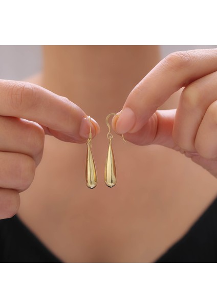 925 Ayar Gümüş Sallantılı Damla Küpe