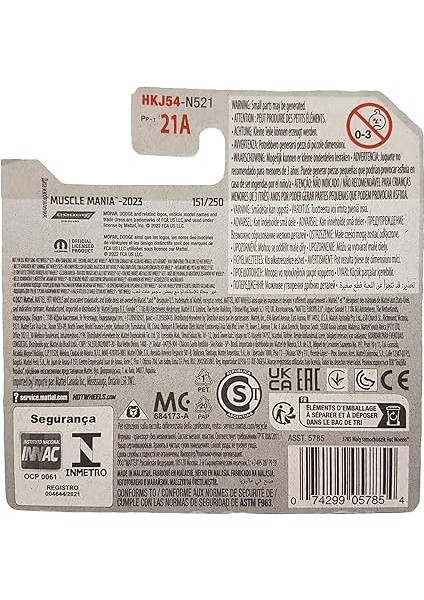 Wheels - ´18 Dodge Challenger Srt Demon - Muscle Mania 6/10 - HKJ54 - Short Card - Mopar - Mavi Metalik - Mattel 2023 modelleri