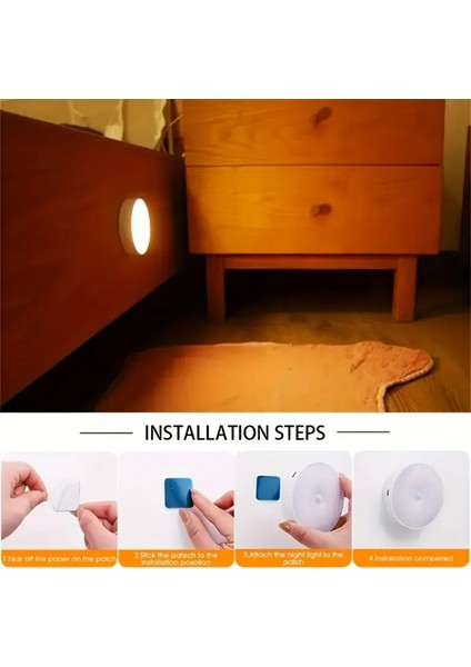 Hareket Sensörlü USB Şarjlı LED Işık Lamba (4887) fiyatları