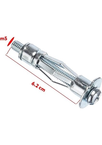 Çelik Alçıpan Boşluk Dübel Frt Tuğla Duvar Bims Paraşüt Dübeli 5X62 Metal 5 Adet fiyatları