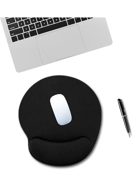Deer Siyah Bilek Destekli Mouse Pad,ergonomik Kaymaz Taban,oyun ve Ofis Için Fare Altlığı,suya Dayanıklı (Siyah) fırsatları