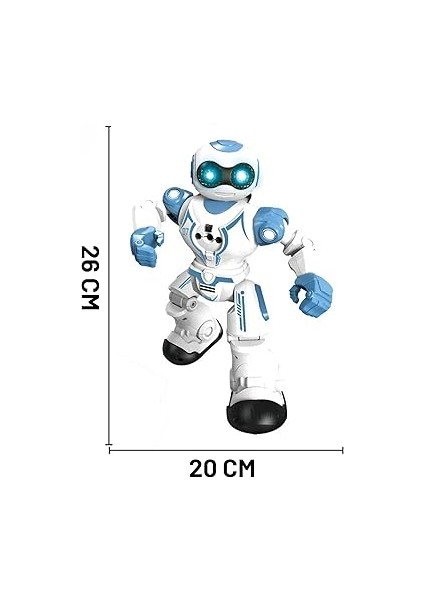 Fonksiyonlu Şarjlı Uzaktan Kumandalı Akıllı Robot Sesli Işıklı Programlama Dans Moonwalk Robot (Mavi) indirimleri