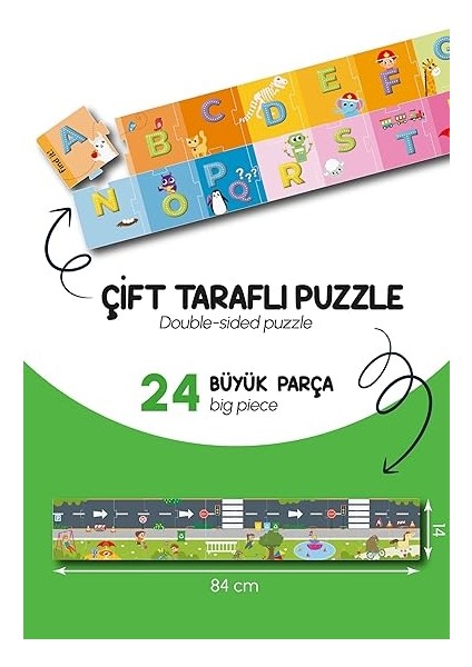 &amp; Folks Abc Town Multi Activity Set, Wipe Clean Foldable Book And Puzzle, Yol ve Alfabe Puzzle Kitap Seti, Alphabet Street, Abc Şehri Multi Aktivite Seti fiyatları