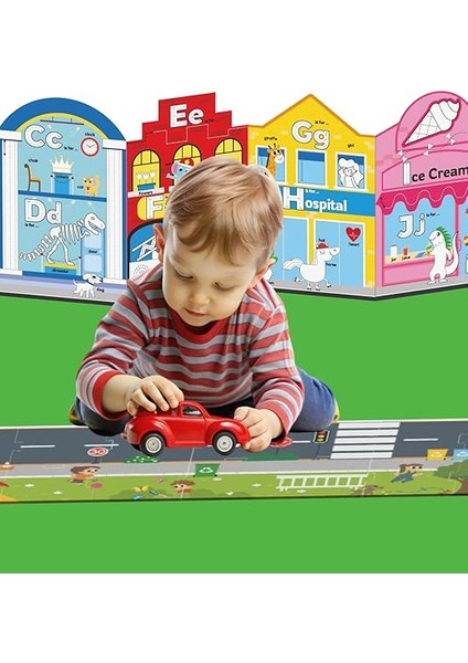 &amp; Folks Abc Town Multi Activity Set, Wipe Clean Foldable Book And Puzzle, Yol ve Alfabe Puzzle Kitap Seti, Alphabet Street, Abc Şehri Multi Aktivite Seti indirimleri
