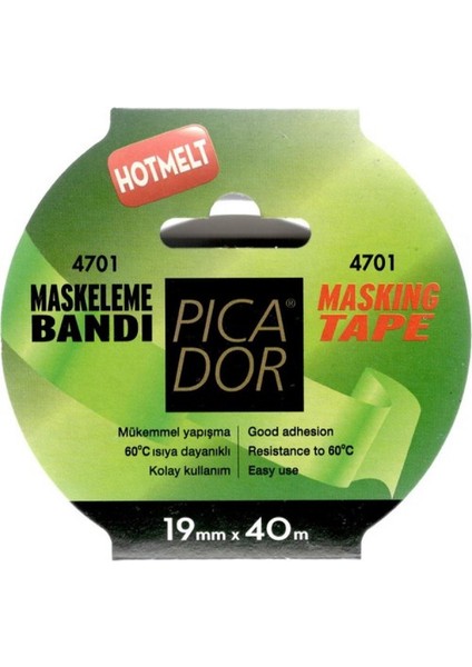 Picador 19X40 mt Hotmelt Maskeleme Bandı KP004